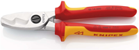 Knipex kabelschaar met dubbele snijkanten | geïsoleerd | meer-componentengrepen | vde-gekeurd - 95 16 200 sb - thumbnail