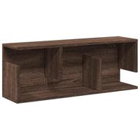 Wandkast 80x20x30 cm bewerkt hout bruin eikenkleur - thumbnail