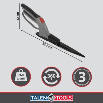 Talentools grasschaar 360 graden draaibaar