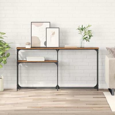 Consoletafel Oud hout 145x22.5x75cm Bewerkt hout