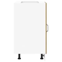 Keuken onderkast Kalmar bewerkt hout artisanaal eikenkleur - thumbnail