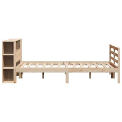 Bed met boekenkast zonder matras massief grenenhout 140x190 cm - thumbnail