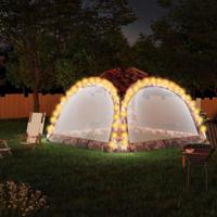 VidaXL Partytent met led en 4 zijwanden 3,6x3,6x2,3 m camouflage - thumbnail