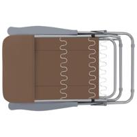 Tuinstoelen met kussen inklapbaar 2 st bruin - thumbnail