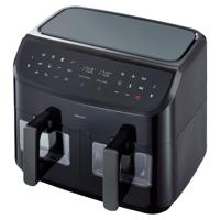 Friggitrice ad Aria Calda - MEDION - P20 XXL Twin - 2600 W - 2 cestelli - 9 programmi - Nera - thumbnail