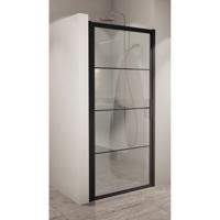 BWS Nisdeur Frame 90x200 cm 8 mm NANO Glas Mat Zwart Raster Boss & Wessing - thumbnail