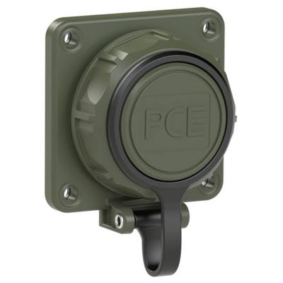 PC Electric 20351-8u Koppeling met randaarde PA6, ABS, PC 250 V Brons-groen (mat) IP66, IP68