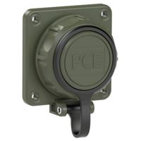 PC Electric 20351-8u Koppeling met randaarde PA6, ABS, PC 250 V Brons-groen (mat) IP66, IP68 - thumbnail