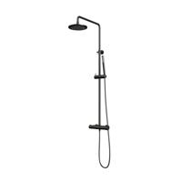 Regendouche Brauer Black Showerpipe met Thermostaat 20 cm Mat Zwart Brauer - thumbnail