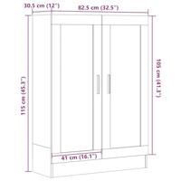 Boekenkast 82,5x30,5x115 cm bewerkt hout oud houtkleurig - thumbnail