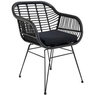 House Nordic Trieste Polyrattan Armstoel Zwart set van 2 House Nordic Trieste Polyrattan Armstoel Zwart set van 2