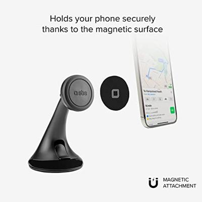 sbs mobile Magnetischer Autohalter mit Saugnapf Linie Wide Telefoonhouder voor in de auto 360° draaibaar Bevestigingswijze (auto): Zuignap sbs mobile Magnetischer Autohalter mit Saugnapf Linie Wide Telefoonhouder voor in de auto 360° draaibaar Bevestigingswijze (auto): Zuignap