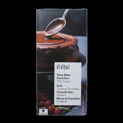 Couverture smeltchocolade puur bio 150 Gram