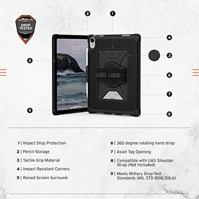 Urban Armor Gear Metropolis Handstrap Back cover Zwart Tabletcover Urban Armor Gear Metropolis Handstrap Back cover Zwart Tabletcover