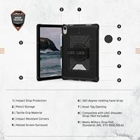 Urban Armor Gear Metropolis Handstrap Back cover Zwart Tabletcover - thumbnail