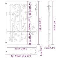Tuinpoort met slot Zwart 105 x 150 cm Poedergecoat staal - thumbnail