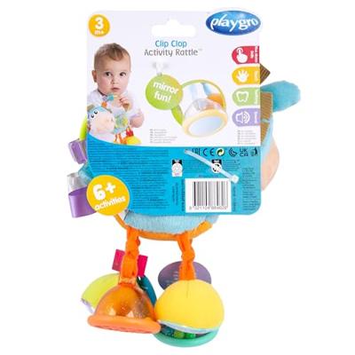 Playgro Paarden rammelaar blauw