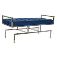 Kruk DKD Home Decor Blauw Polyester Staal (97 x 44 x 46 cm) - thumbnail