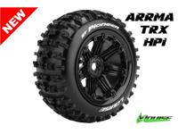 Louise ST-PIONEER Soft banden op zwarte velgen voor 1/8 Stadium Truck - 0 offset - thumbnail