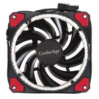 Kleur LED 12cm 3pin computeronderdelen chassis fan computer host Cooling Fan stille ventilator koeling met stroomaansluiting kabel & rood licht (rood - thumbnail