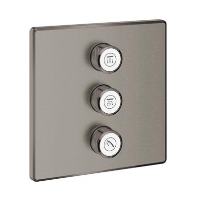 Opbouwdeel GROHE Smartcontrol Volume (3X), Vierkant Hard Graphite Geborsteld Opbouwdeel GROHE Smartcontrol Volume (3X), Vierkant Hard Graphite Geborsteld