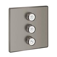 Opbouwdeel GROHE Smartcontrol Volume (3X), Vierkant Hard Graphite Geborsteld - thumbnail