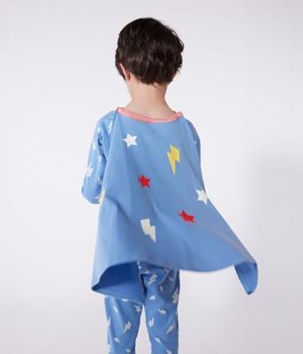 Pyjama verkleedkostuum superheld/superheldin unisex PETIT BATEAU blauw Pyjama verkleedkostuum superheld/superheldin unisex PETIT BATEAU blauw