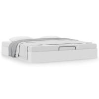 Bedframe zonder matras 200x200 cm kunstleer wit - thumbnail