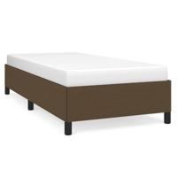 Bedframe zonder matras 80x200 cm stof donkerbruin - thumbnail
