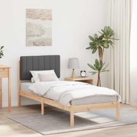 Bedframe met Gevoerd Hoofdgedeelte Donkergrijs 80 x 200 cm - thumbnail