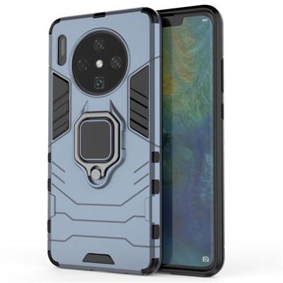 Voor Huawei Mate30 PC + TPU schokbestendige beschermhoes met magnetische ring houder (marineblauw)