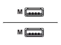 Digitus AK-300101-018-S USB-kabel USB 2.0 USB-A stekker, USB-A stekker 1.80 m Zwart Afgeschermd (dubbel)