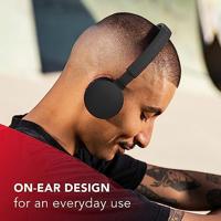 Cellularline Muziekgeluid Bluetooth-hoofdtelefoon, draadloze headset met microfoon, led-indicator en afstandsbediening, zwart - thumbnail