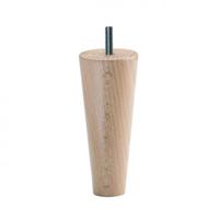 Meubelpoot conisch 5,5 bij 5,5 cm en hoogte 12 cm van massief hout (M8) - thumbnail