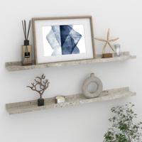 VidaXL Wandschappen 2 st 80x9x3 cm betongrijs - thumbnail