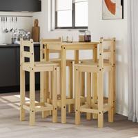 5-delige Barset massief grenenhout - thumbnail