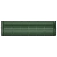 Plantenbak 260x40x68 cm gepoedercoat staal groen - thumbnail