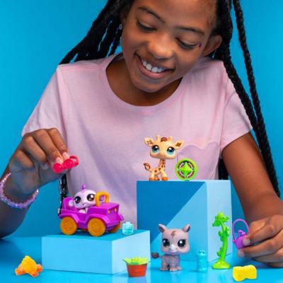 BANDAI - Littlest Pet Shop - Safari Pack - 3 dieren en accessoires - BF00524 - thumbnail