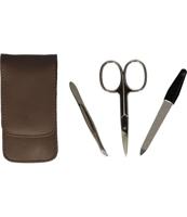 Erbe Solingen 3-delige manicure etui taupe (erbe9208) - thumbnail