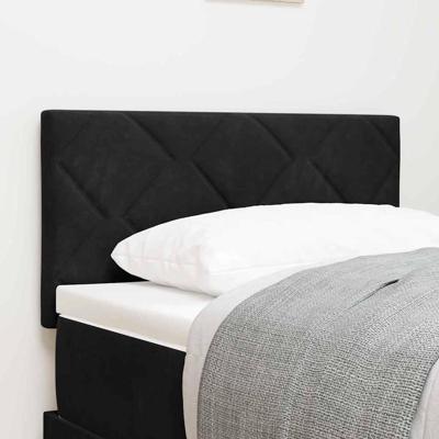LED Hoofdbord met LED -striplichten Zwart 80 cm Fluweel
