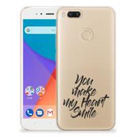 Xiaomi Mi A1 Siliconen hoesje met naam Heart Smile - thumbnail