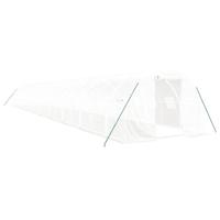 Tuinkas met stalen frame 60 m² 20x3x2 m wit - thumbnail