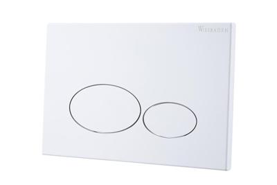 Drukplaat Wiesbaden X32 Metal voor Inbouwreservoir Glans Wit