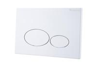 Drukplaat Wiesbaden X32 Metal voor Inbouwreservoir Glans Wit - thumbnail