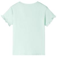 Kindershirt 128 lichtmintkleurig - thumbnail