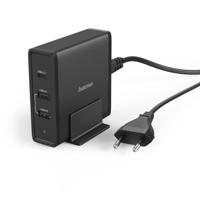 Hama Universeel USB-C-oplaadstation 3 Poorten Power Delivery (PD) 5-20V/65W - thumbnail
