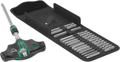 Wera Kraftform Kompakt 400 RA Set 1 Bitschroevendraaier 17-delig Kruiskop Phillips, Kruiskop Pozidriv, Torx, Inbus, Plat