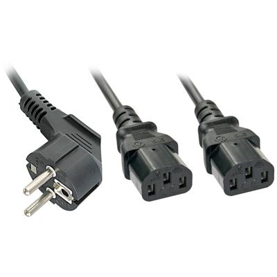 Lindy 30048 CEE7/14 Schuko Zwart electriciteitssnoer Lindy 30048 CEE7/14 Schuko Zwart electriciteitssnoer