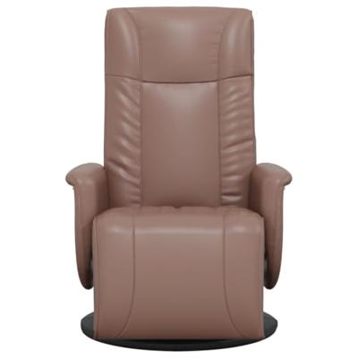 Fauteuil verstelbaar met voetensteun kunstleer bruin