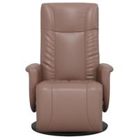 Fauteuil verstelbaar met voetensteun kunstleer bruin - thumbnail